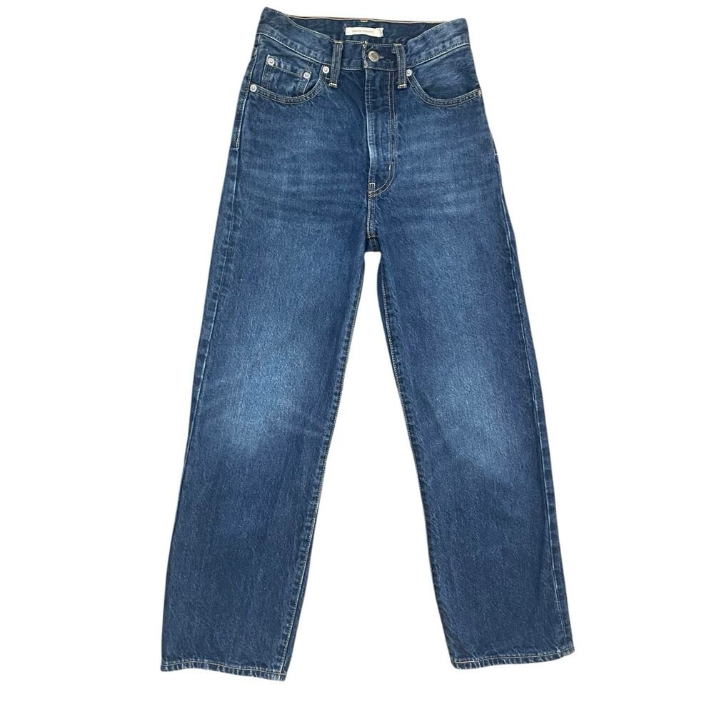 Levi’s Ribcage Straight Leg Women’s Size 24 Denim Jeans Classic Capsule Wardrobe